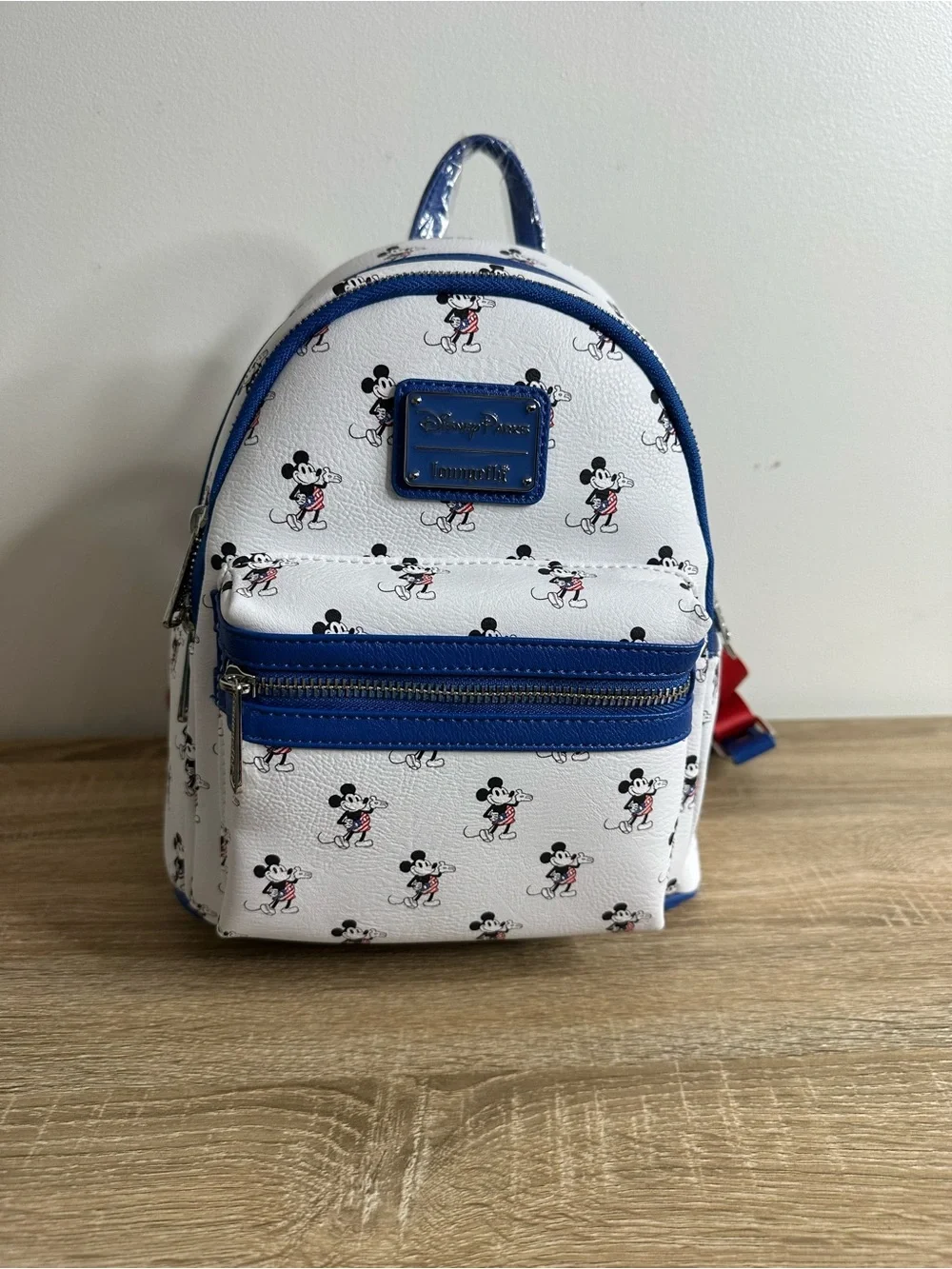 Disney Parks x Loungefly Patriotic Mickey Mouse Mini Backpack Red White Blue